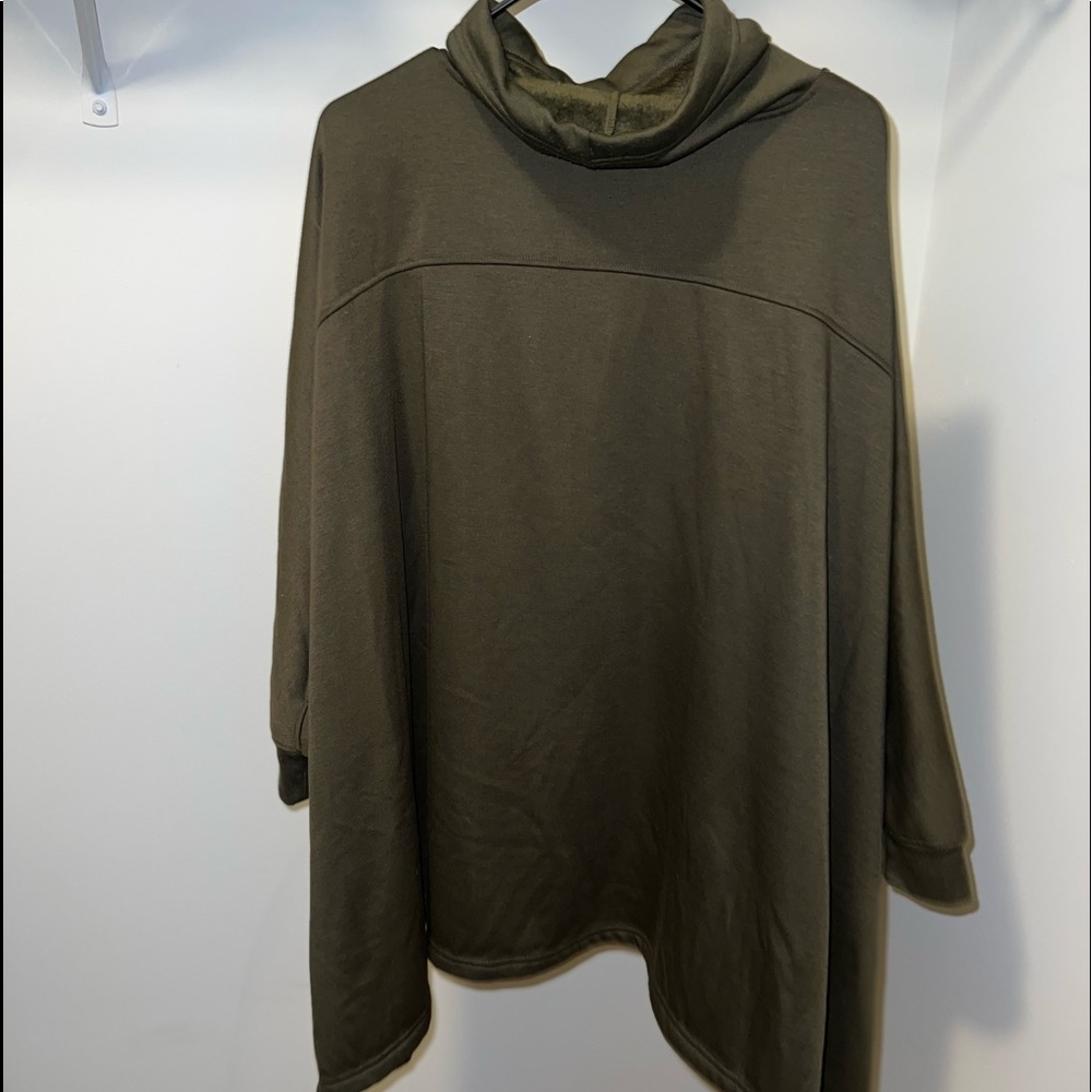 Forest Green Poncho Hoodie